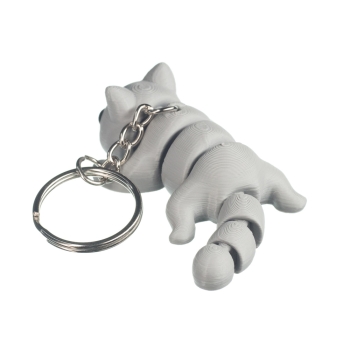 Kot szary - brelok do kluczy